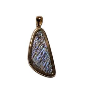 Nordstrom Abalone Shell Statement Necklace - Gold Tone Bezel - 16" + 2" Extender